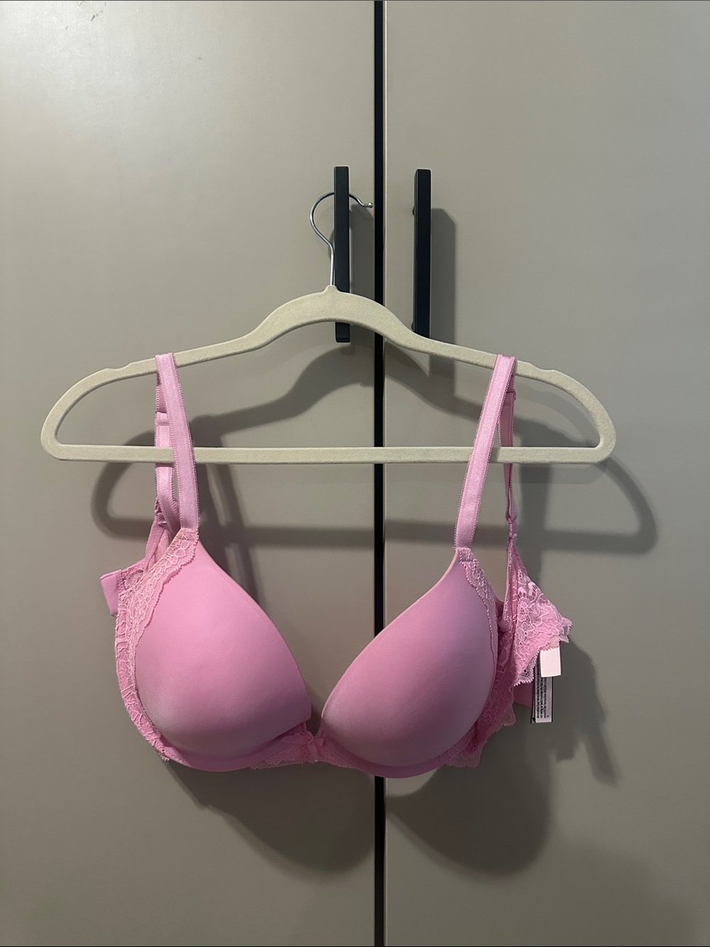 Victoria Secret Dream Angels Lace Push Up Lace Trim T-Shirt Bra Size 34D